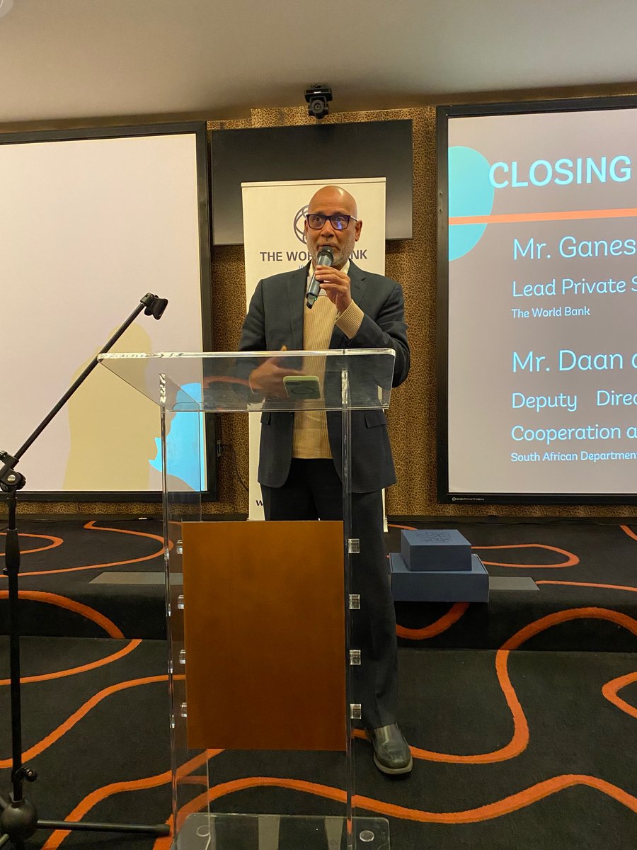 bridge_portal's tweet image. Closing remarks from Ganesh Rasagam, Lead Private Sector Specialist. 

#FintechChallenge 
@Worldbank @dsigovza @dsbd_Sa