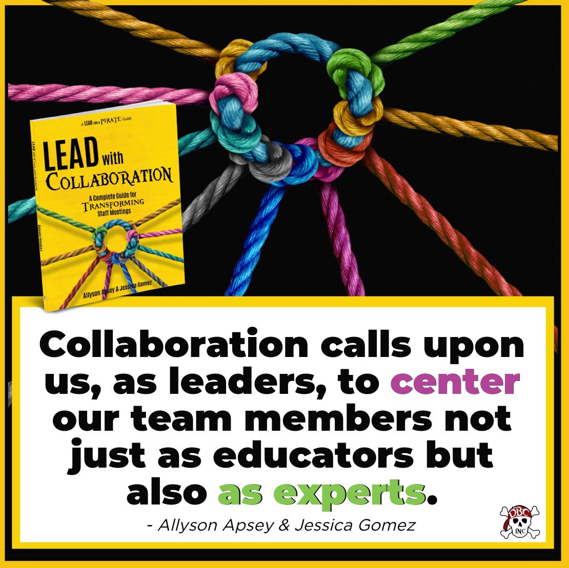 Experts! Yes…so true!
Love this quote and concept from #LeadWithCollaboration by <a href="/AllysonApsey/">Allyson Apsey</a> &amp; <a href="/mrsjessgomez/">Jessica Gomez</a>. 

It’s time to transform staff meetings!! 

amazon.com/Lead-Collabora…
#dbcincbooks #leadlap #tlap