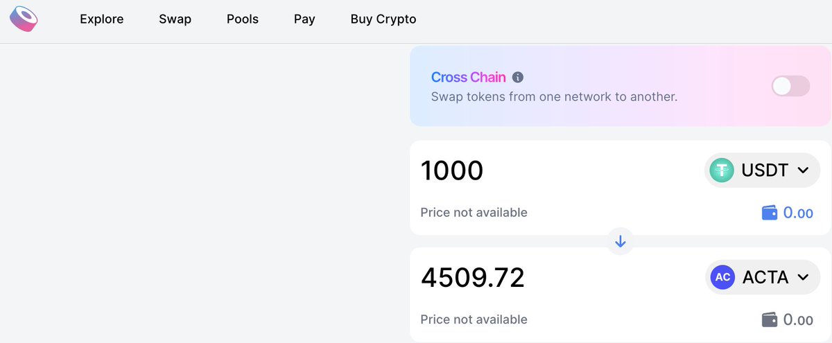 📈 ActaFi Swap gives you more!

👀 Did you notice that ActaFi Swap is giving a better return on swaps than our competitors?

Within the ActaFi Ecosystem, the user is king 👑!
#ActaFiSwap #ActaNonVerba #ActaFi #ActaFinance #TraderJoe #DeFi #Trading #Cryptocurrency #Crypto