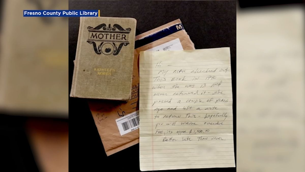 Before she passed away, a local mother made sure a library book she checked out in 1940 would be returned to the Fresno County Public Library. abc30.tv/3NR9vzJ