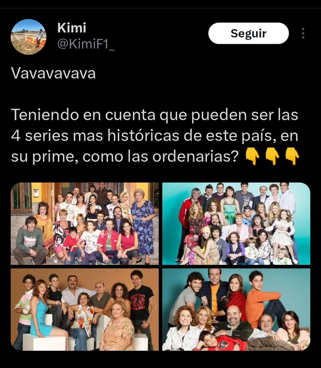 GuapasX's tweet image. ☑️ ANHQV
☑️ LQSA
☑️ LOS SERRANO
☑️ AIDA

Son tendencia por el tweet de este usuario donde pide a los usuarios ordenar las series de mejor a peor
👇👇