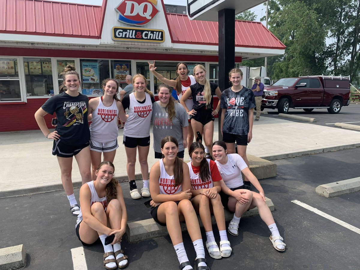 NWHSgirlshoops's tweet photo. Finished summer 🏀 basketball with a scrimmage at Malvern, then DQ for a quick treat.  Don’t forget to keep shooting, work on ball control, improve your fitness, and have fun while improving. #movingforwardtogether  #nwpride https://t.co/xIcVqtLTrl