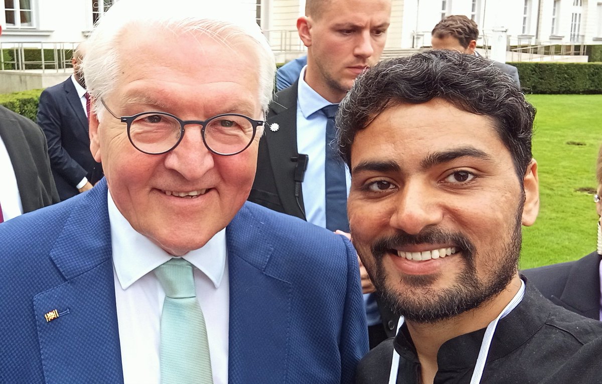 ChetanKumar61's tweet photo. What a day! 
An amazing event by @AvHStiftung,  
interesting conversations, lab tours, made so many friends and met the President of Germany!
#AvhWhatsNext https://t.co/Dj3o87zQ2D