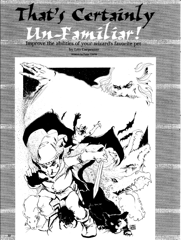 CalstaffTheGold's tweet photo. Want to turn your black cat familiar into more than a liability? Len Carpenter has you covered in Dragon #181 (May/92).

#ADnD #2e #VariantRules https://t.co/nBpwMxjrby