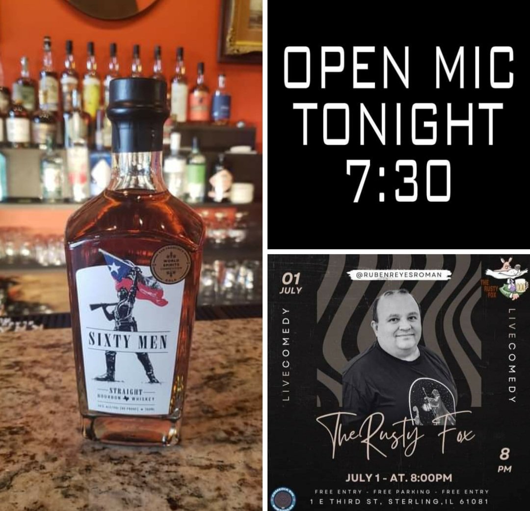 Open mic tonight. Declare your independence by buying this Texas inspired bourbon. We've got great cold beers for the holiday & a free comedy show this Sat  #whiskey #whiskeybar #whiskeylover #whiskeygram #whisky #sterlingil #craftbeer #dixonil #rockfalls #comedy #livemusic