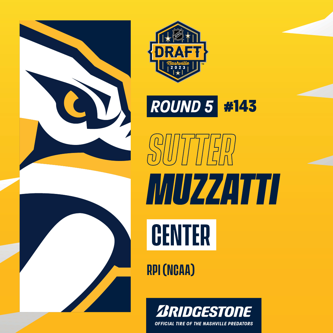 With the 143rd pick in the 2023 #NHLDraft, the Preds are proud to select Sutter Muzzatti!
