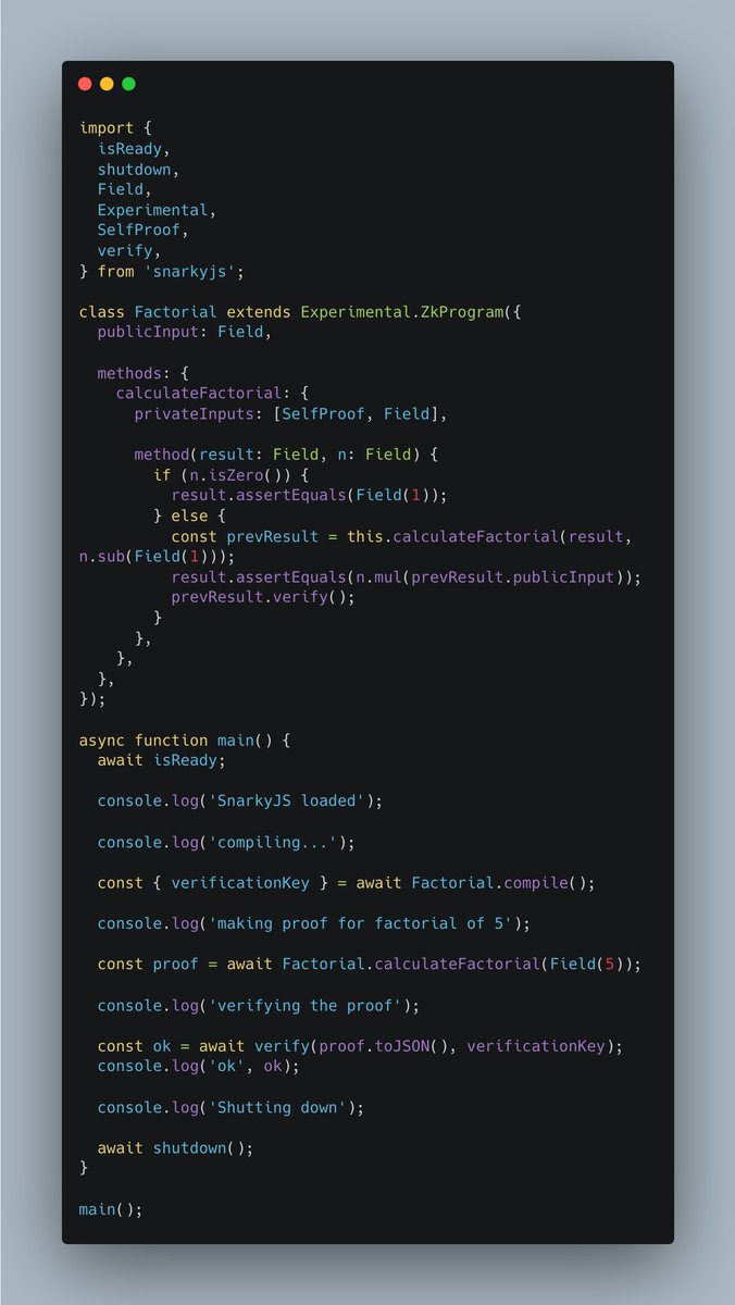 lucidzk's tweet image. code and comments: gist.github.com/LucidSamuel/af…
learn more about Kimchi and Recursion w/ #SnarkyJS:
docs.minaprotocol.com/zkapps/snarkyj…