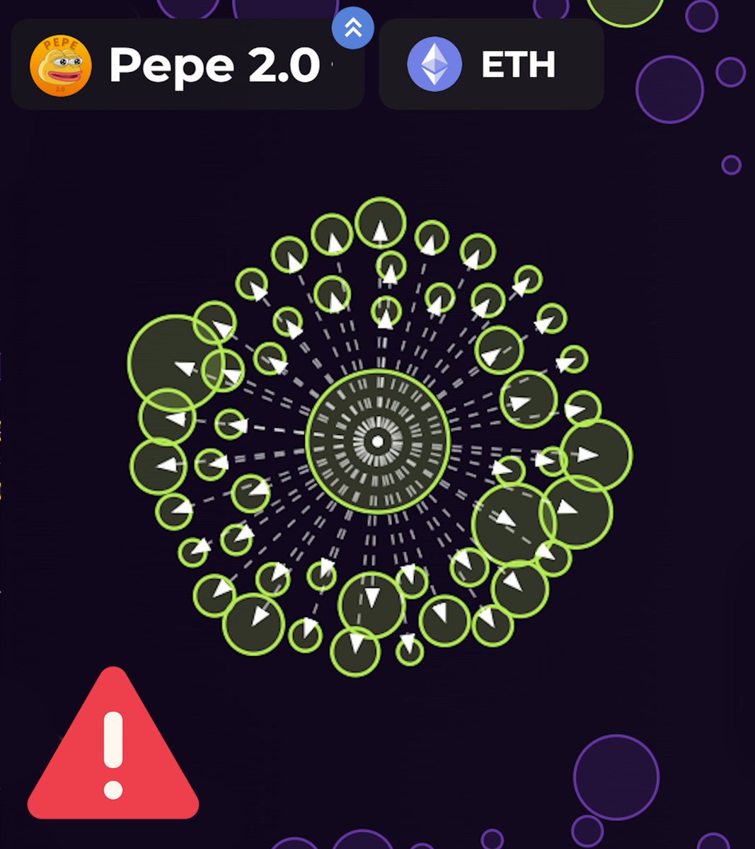 bubblemaps's tweet photo. Everyone dreams to find the next $PEPE

In just one day, #PEPE2 has surged over 1000%.

But what does on-chain data expose? ⚠️ https://t.co/J78YdzxijH