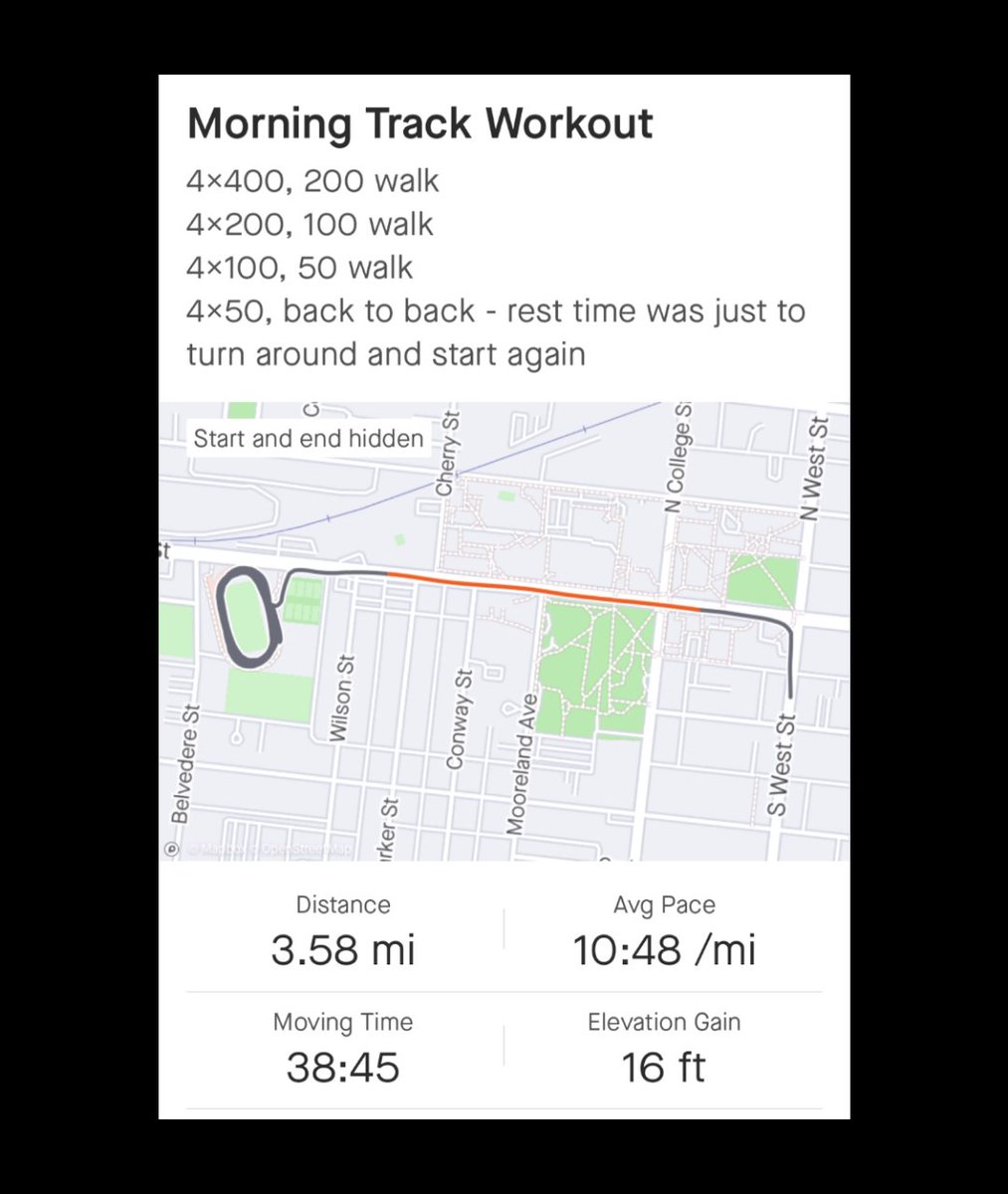 OldguyInspire's tweet image. Got a track workout in today. It's been a long time since the last one. Let's see if I can be more consistent with these. #trackworkout #running