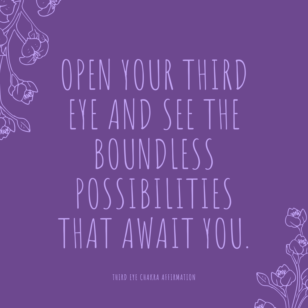 ChakraThird's tweet photo. Open your third eye and see the boundless possibilities that await you.

#thirdeyechakra #chakra #dailyaffirmations #affirmations #wordsofaffirmation #dailymotivation #manifestation https://t.co/HufzfOTs8m
