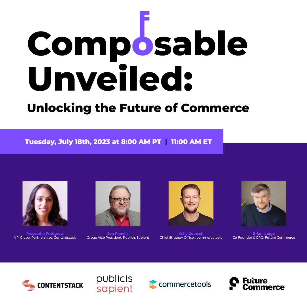 Join commercetools' @KellyGoetsch & a panel of industry experts from @Contentstack & @PublicisSapient as they 'unlock' the business & technical benefits of #composablecommerce in this webinar, moderated by @brianjlange from @futurecommerce. To register - lnkd.in/gRr5_JeP