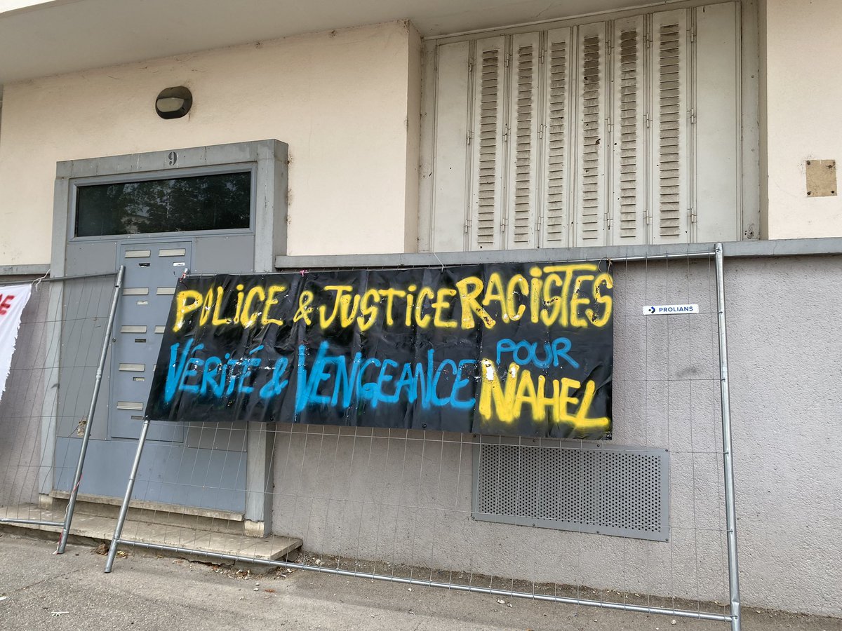 Rassemblement d’hommage à #Nahel dans le 8eme arrondissement de Lyon.