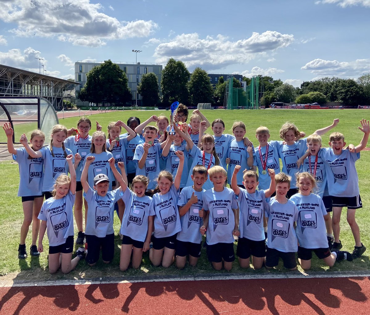 Willesleyschool's tweet photo. COUNTY CHAMPIONS! Well done to both our Quad Kids and Netball teams today who took part in @YourSchoolGames @lborouniversity Congratulations to our Y5/6 Quad Kids🏃‍♀️🏃🏻who were crowned county champions for the 2nd consecutive year🥇@NWLSSP @Symphony_LT @ActiveLLROrg #LRSchoolGames https://t.co/xMMYKToGsy