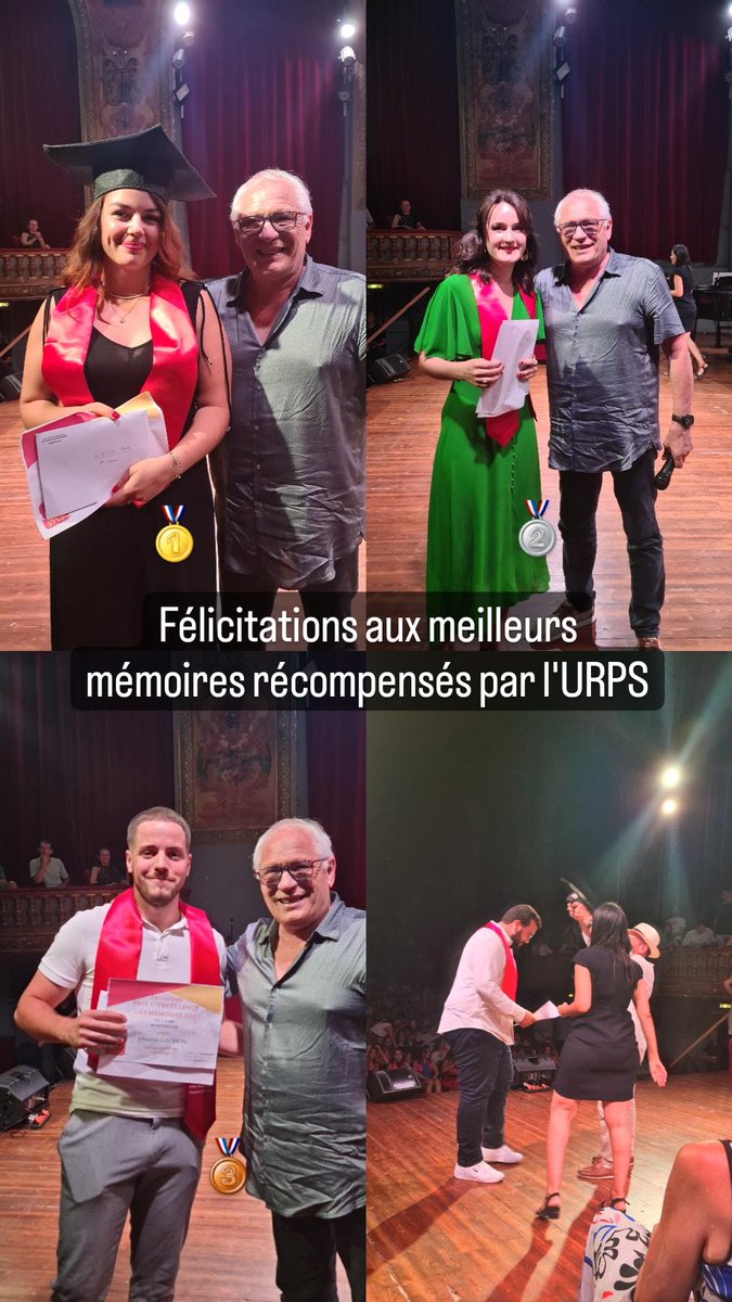 Félicitations aux meilleurs mémoires de la promotion 2023 de l'IFMK Montpellier. #kine