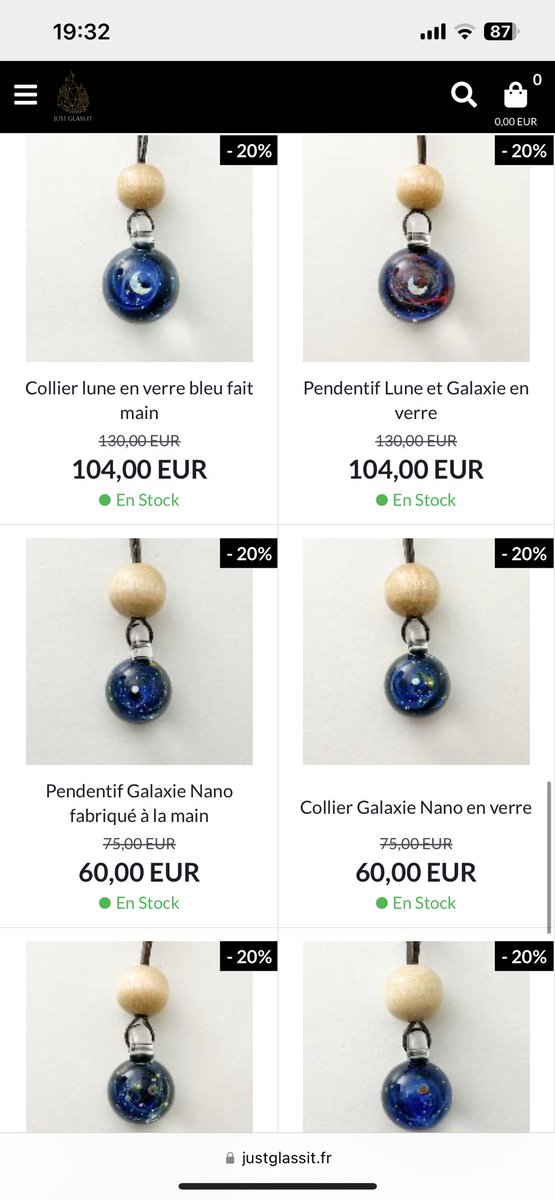 C’est les soldes !!!!
-20 sur les bijoux et -10 sur les sphères, profitez-en 😁