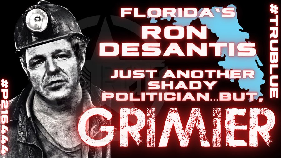 TruBlueIssues's tweet photo. Governor Ron DeSantis
Just another shady politician... but, GRIMIER
#TruBlue Issue Graphics https://t.co/W1VrzmEbTM