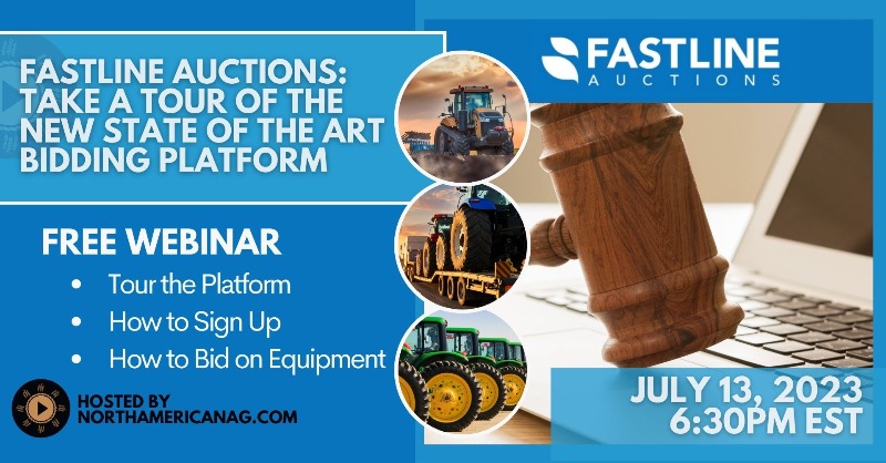 In the market for farm equipment? Take a tour of the new state of the art Fastline Auctions bidding platform. Check out the newest player in the farm equipment auction space, ahead of their first upcoming auction!
Register now - us02web.zoom.us/webinar/regist…