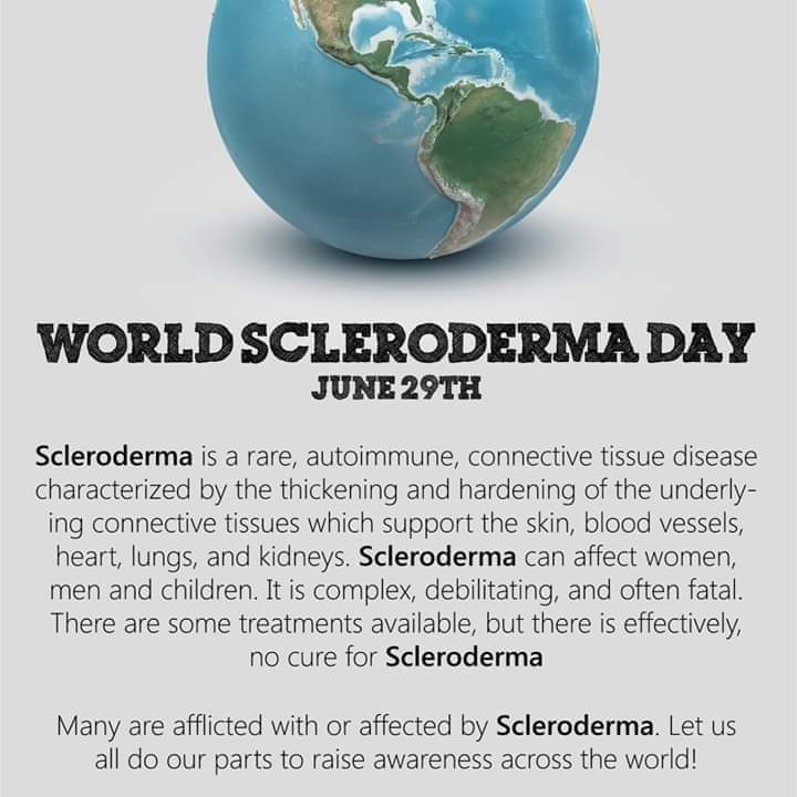 #WorldSclerodermaDay #Scleroderma #SystemicSclerosis #SclerodermaAwarenessMonth #SclerodermaWarrior