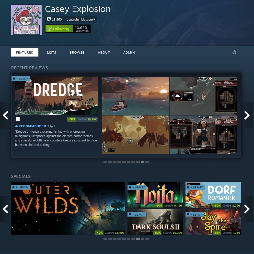 CaseyExplosion's tweet image. Hey folks, it's a steam sale! There's a huge amount of games that I recommend with significant discounts right now, who'd like me to rummage through what I've got on my curator page, and make a few recommendations? Oh yeah, I bet you would! 

store.steampowered.com/curator/283401…