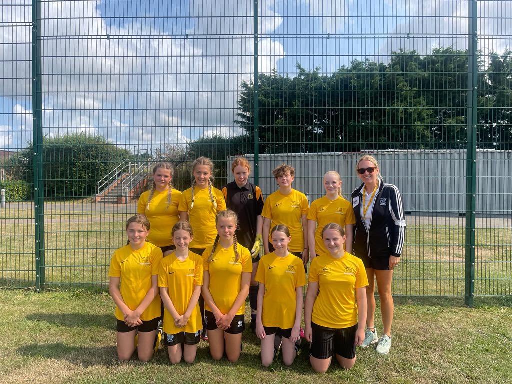 PEatQE's tweet photo. UNDER 13 GIRL’S FOOTBALL. Well done to these young ladies who won their group at today’s Catherine Fraser memorial 6-a-side competition. Exiting on penalties is always a tough one but you were amazing today https://t.co/qy6UA24UP8