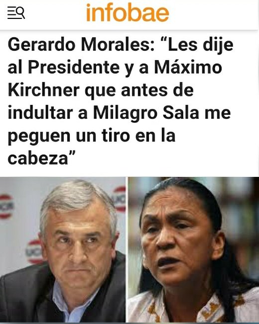 AlexEternament1's tweet photo. 🚨ALERTA: Gerardo Morales mediante un "procedimiento ilegal"  quiere llevar a Milagro Sala a una cárcel común, también dijo que antes de indultarla, se daria un tiro, asi llega el nivel de ensañamiento de este genocida con Milagro! asi la derecha gobernará si son electos! https://t.co/Jltqje4Kcp