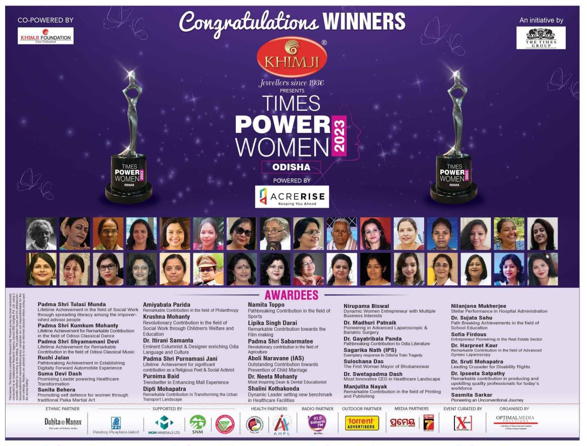 Grateful and honored to receive the Times Power Women Award, Odisha! 🙏🏻 It’s humbling to be recognised among such incredible women making a difference in their respective fields. Thank you  #TheTimesGroup for this prestigious honor. #Times #PowerWomen #award #WomenEmpowerment