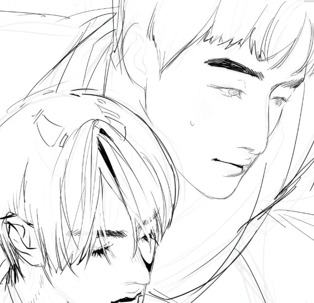 snaebotu's tweet photo. ngưng vẽ otp một thời gian giờ vẽ chơi chơi bắt nét thôi cũng khá là cực ( ；∀；) https://t.co/Gs3EsnOBSK