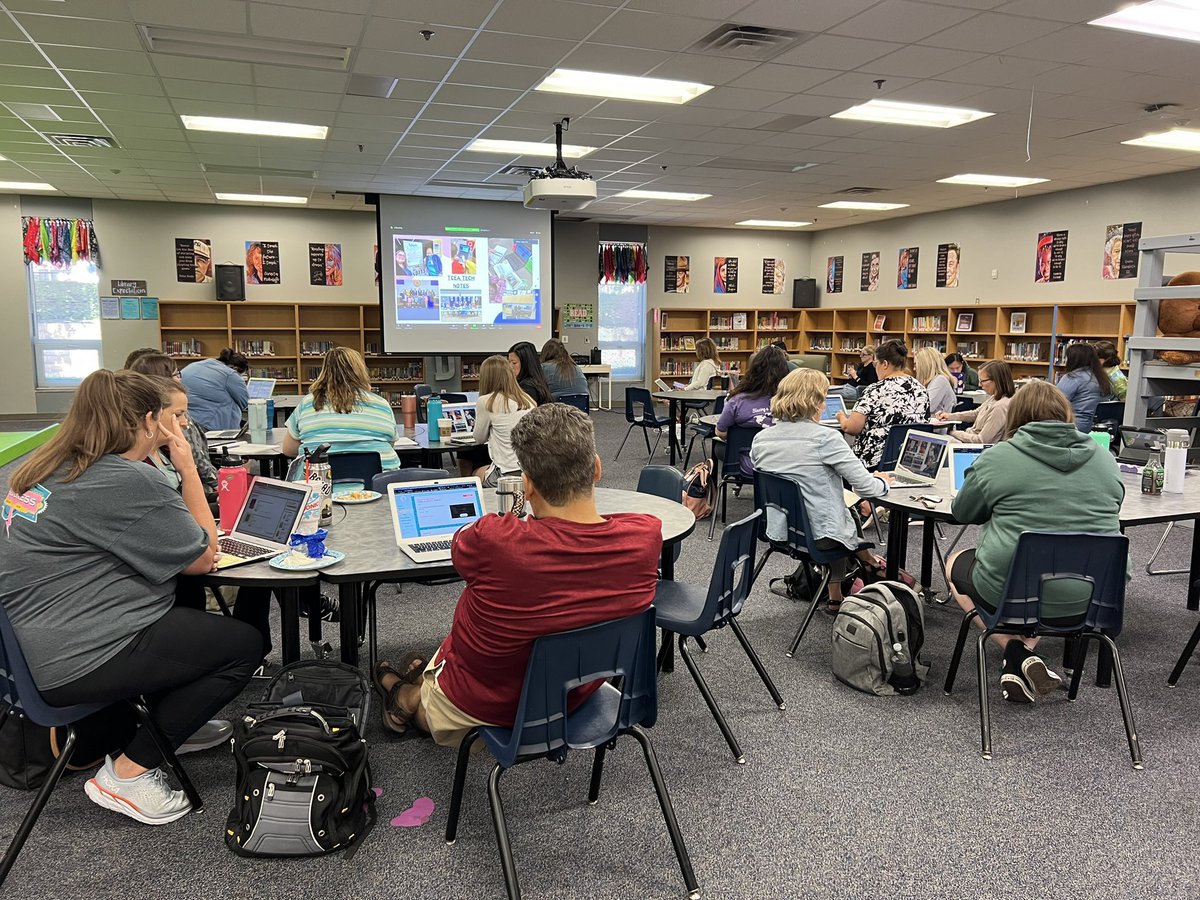 Great learning on a hot summer day at McA! So glad to have you. Way to go @LewisvilleISD librarians! #oneLISD #LISDlib