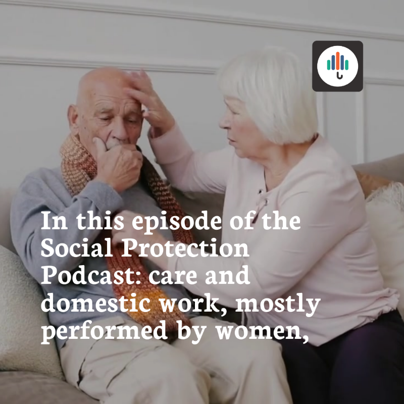 SP_Gateway's tweet photo. 1/2 🎙️ In our latest episode of the #SPpodcast ‘Care Economy: Reducing Unpaid Work and Inequality’ discover how the true value of unpaid care and domestic work and how #SocialProtection mechanisms can play a major role to reduce gender inequalities. 
▶️ https://t.co/Oym5ez8hwg