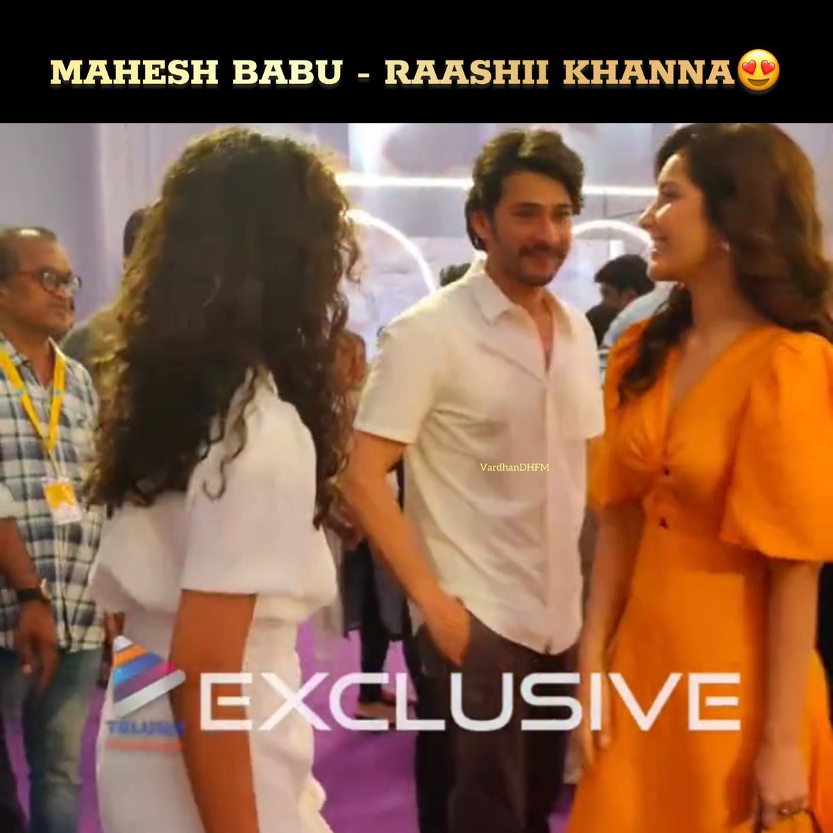 A pair which many of us are looking forward to 🧡🧡
#RaashiiKhanna with babu😍

#MaheshBabu | #GunturKaaram 
My Hero @urstrulymahesh 👑