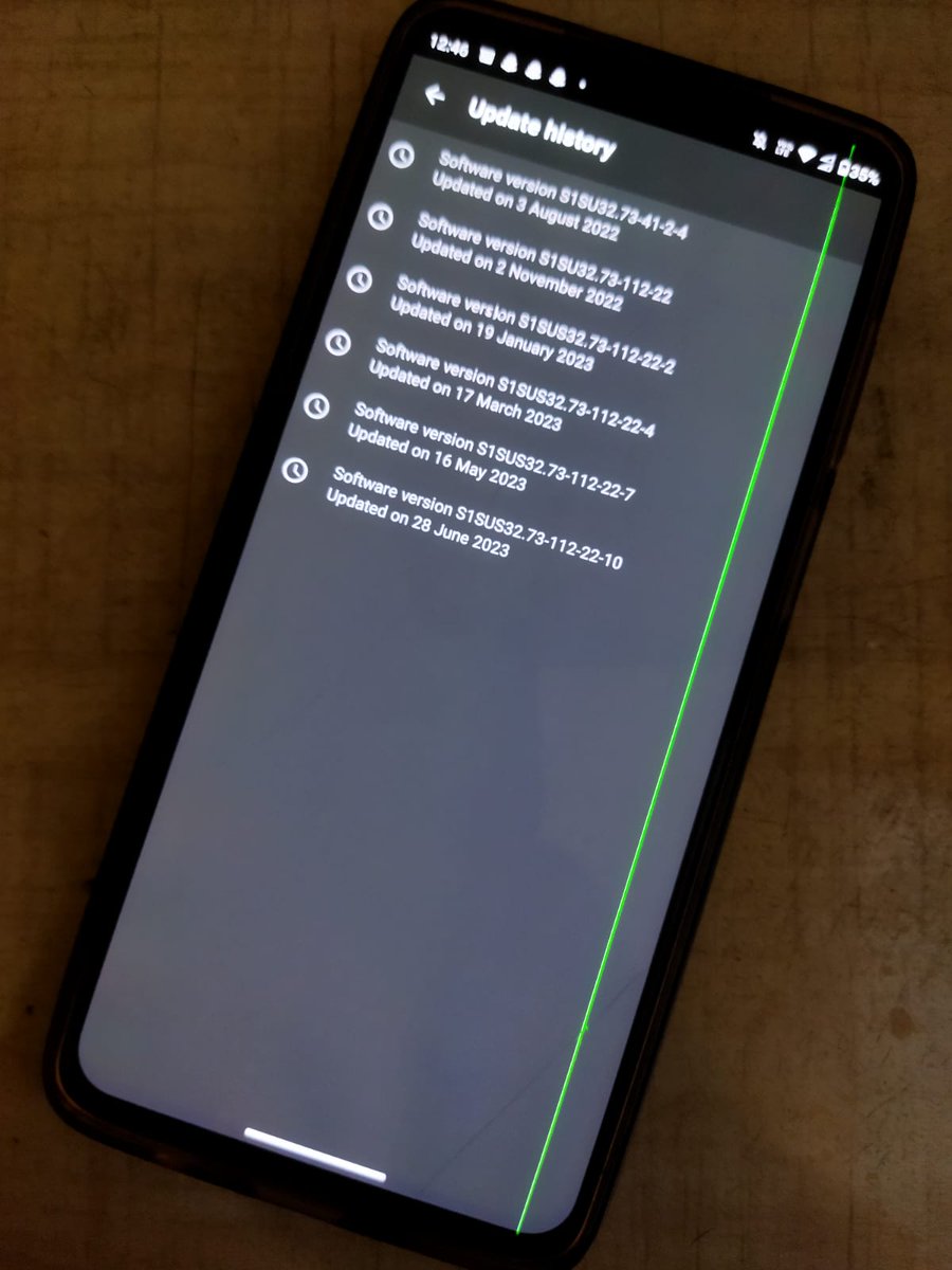 🚨 Disappointed with my Motorola G82! 😞 Just updated to the latest 1 June 2023 security patch and now there's an annoying green line on the right side of my screen. 😠 Not what I expected from Motorola! Warranty just expired too! 😭 #MotorolaG82 #GreenLineIssue
@motorolaindia