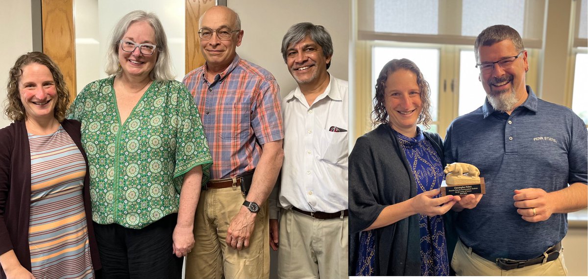 I am extremely grateful to our outgoing leadership <a href="/WendyHannaRose/">Wendy Hanna-Rose</a> (BMB), Mark Levi (Math), Nitin Samarth (Physics), Chris Palma (Assoc Dean Ugrad Students). I have learned so much from all of you. You have made <a href="/PSUScience/">Penn State Eberly College of Science</a> a better place to learn, discover and grow. Thank you!