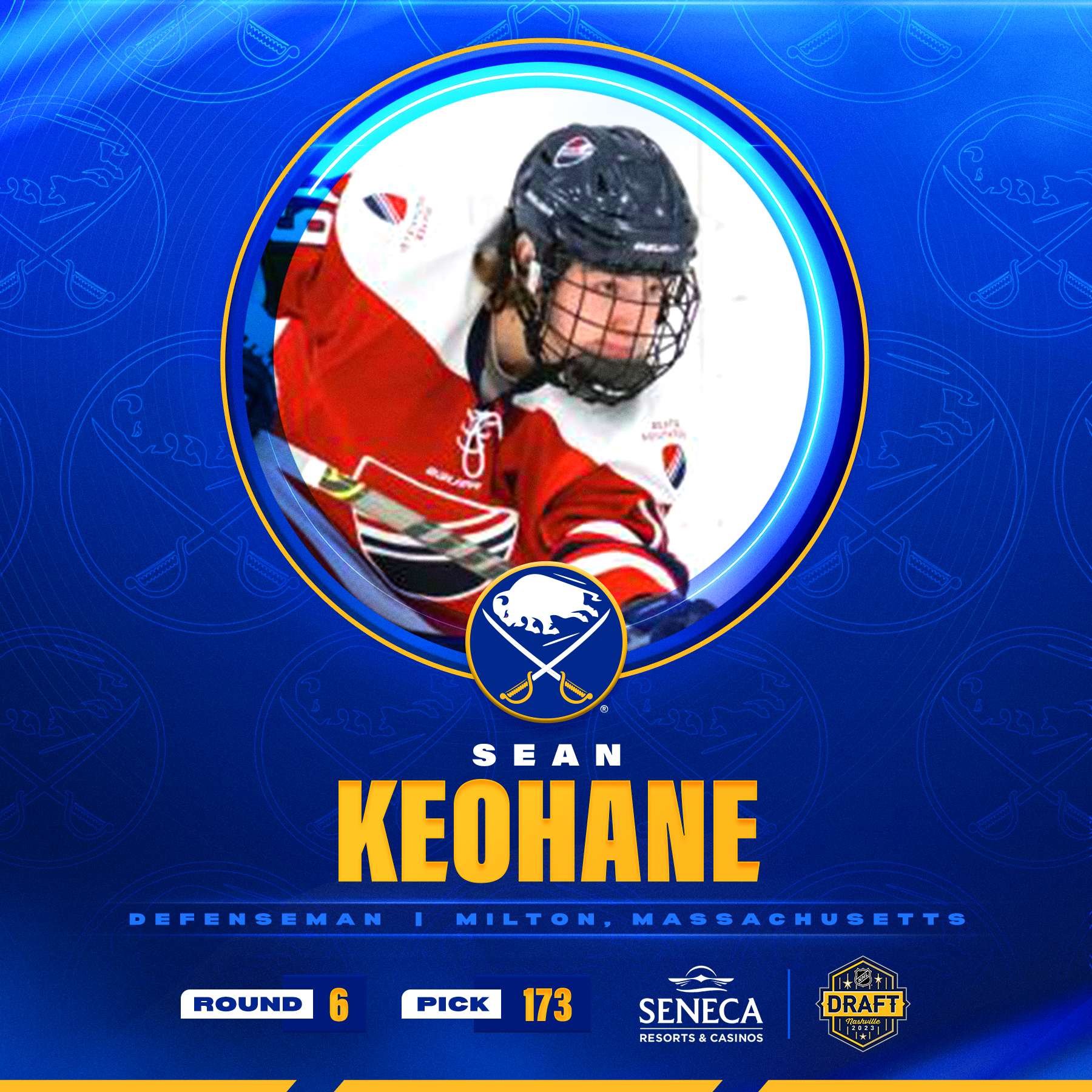 Milton's Sean Keohane selected by Buffalo Sabres in NHL Draft