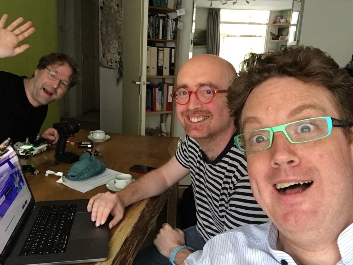 the moment i pushed push on the repo lol at @rocket_not's suggestion (right). thankyou <a href="/rikarends/">Rik Arends</a> (left) for then driving me in a bucketbike around amsterdam, scariest moment of my life lol .