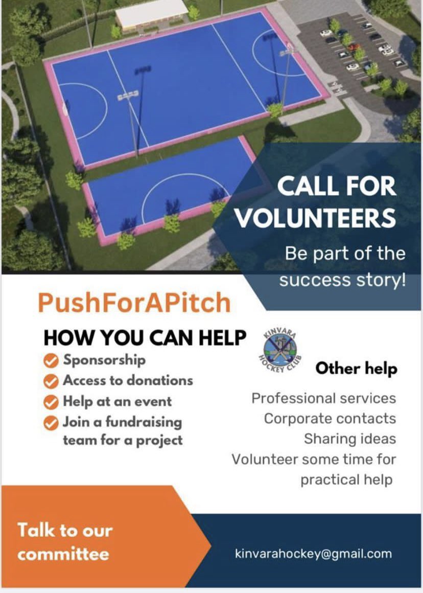 KinvaraHockey's tweet image. Call for volunteers- Be part of the success story!
#pushforapitch 
#letsbuildit 
#womeninsport 
#lovewherewelive