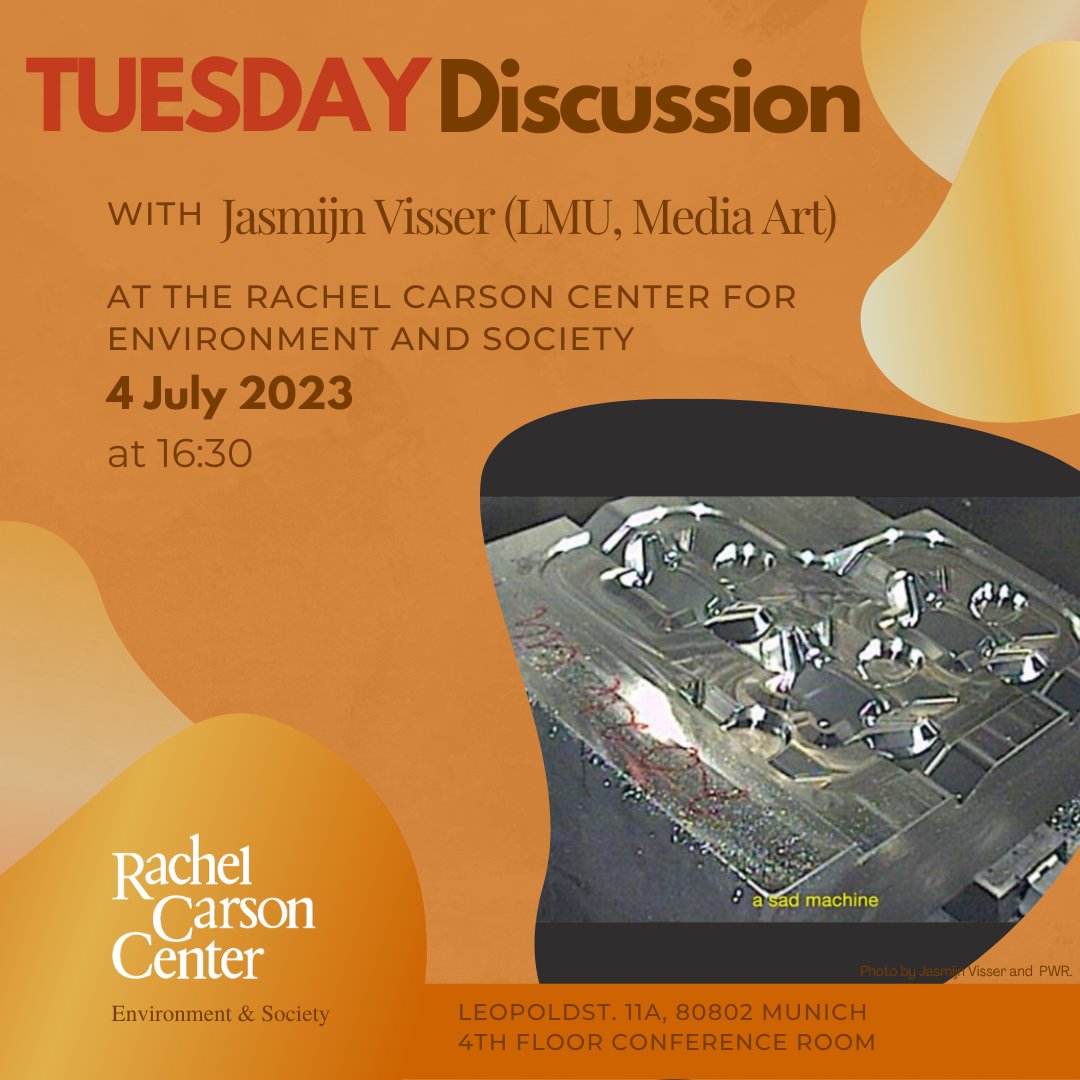 jasmijn visser (@jasmijn_visser) on Twitter photo Next week <a href="/CarsonCenter/">Rachel Carson Center</a> I will introduce how artistic practices can approach the complexity of climate change. From this perspective, I will emphasize the importance of analyzing the visual dimension of climate change within the media and academia. The talk is open to the public. Next week <a href="/CarsonCenter/">Rachel Carson Center</a> I will introduce how artistic practices can approach the complexity of climate change. From this perspective, I will emphasize the importance of analyzing the visual dimension of climate change within the media and academia. The talk is open to the public.