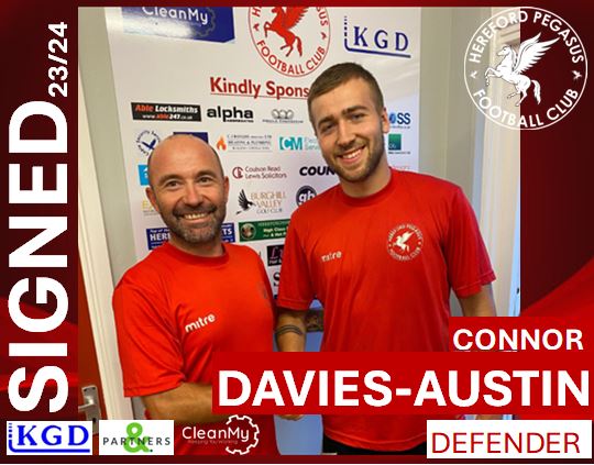 HerefordPegasus's tweet photo. SIGNING 》Defender Connor Davies-Austin returns for the 23/24 season 🔴⚪️ https://t.co/jndZmbZXjg