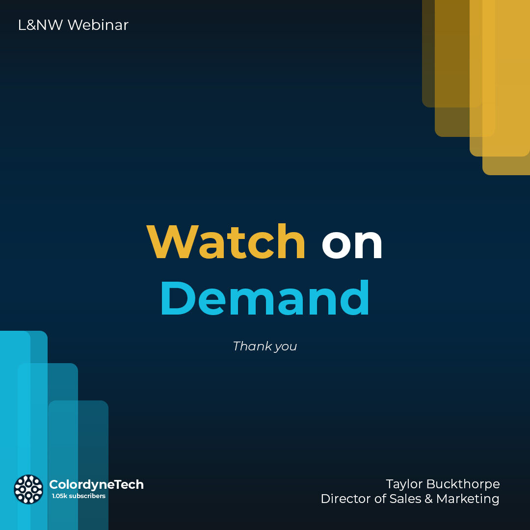 We recently hosted a webinar in partnership with L&amp;NW: Inkjet Printing Delivers Increased Speed and Throughput for High Volume Label Production. We want to thank all the attendees for participating. If you couldn't join live, you can watch it on demand: bit.ly/46Gj6lx