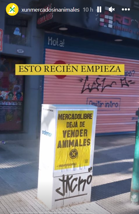 NuevosBAires's tweet photo. [Mascotas] Este sábado 1° de julio se realizará una marcha hasta las oficinas de @Mercadolibre para exigir que se detenga la venta de animales en la plataforma. ¿De qué manera contribuyen las plataformas a la proliferación del negocio de los criaderos ilegales? 🧵👇 https://t.co/sFfQv9aLou
