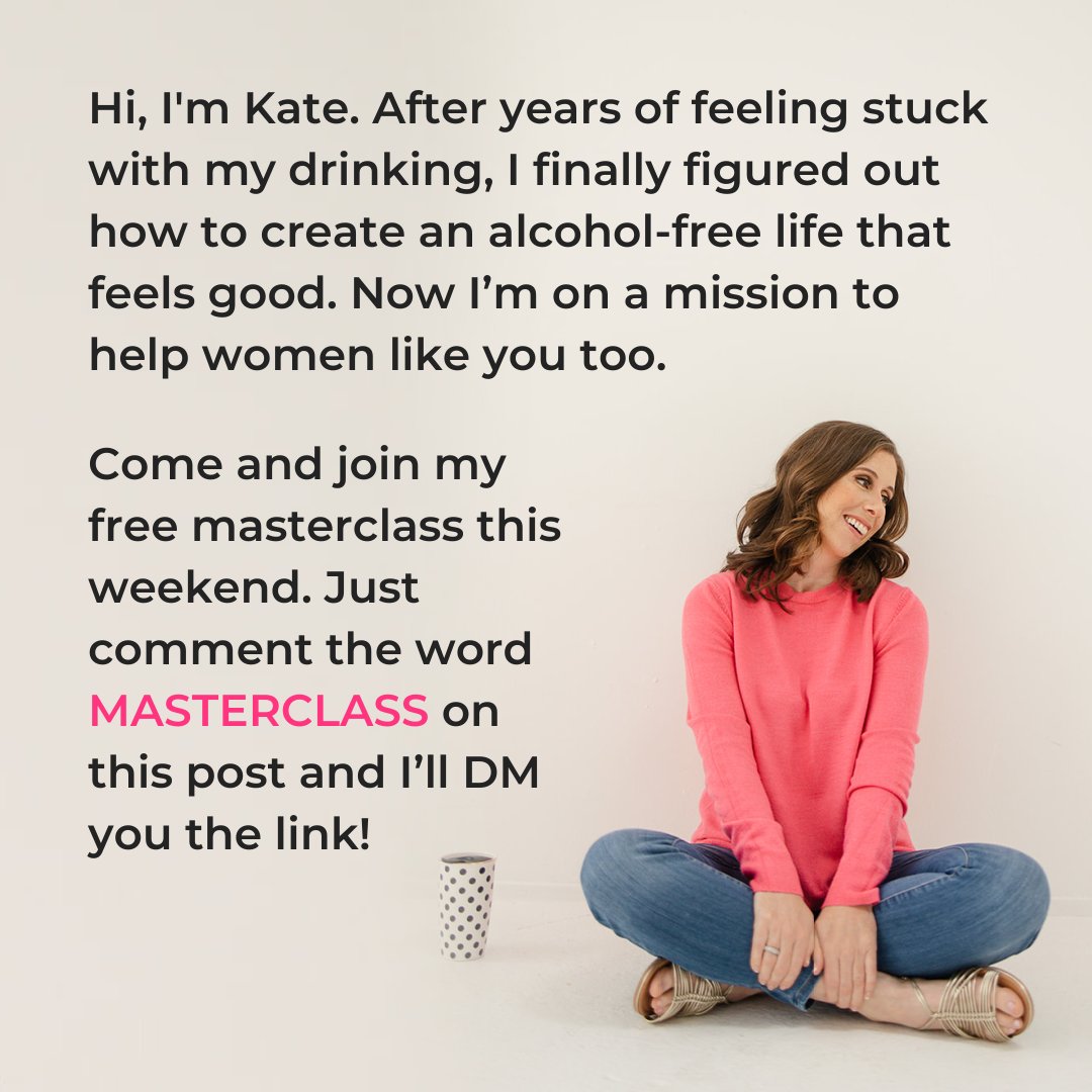 If you’re not happy with your relationship with alcohol, this is the perfect time to do something about it. I’m running a free masterclass this weekend to help you take a break from booze in a way that feels good. Sign up here: buff.ly/3COlXuT #sobrietycoach
