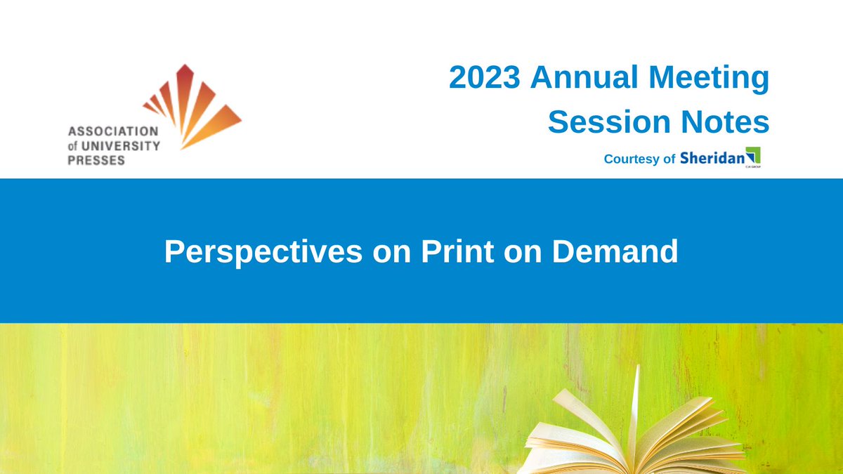 SheridanGroup's tweet photo. Recaps from 5 #AUPresses23 sessions are now available for your reading pleasure on our blog: https://t.co/27h4N9LTSx
@aupresses
#DEI #Amazon #POD #Sustainability #GlobalPublishing https://t.co/M5ApYRGcwb