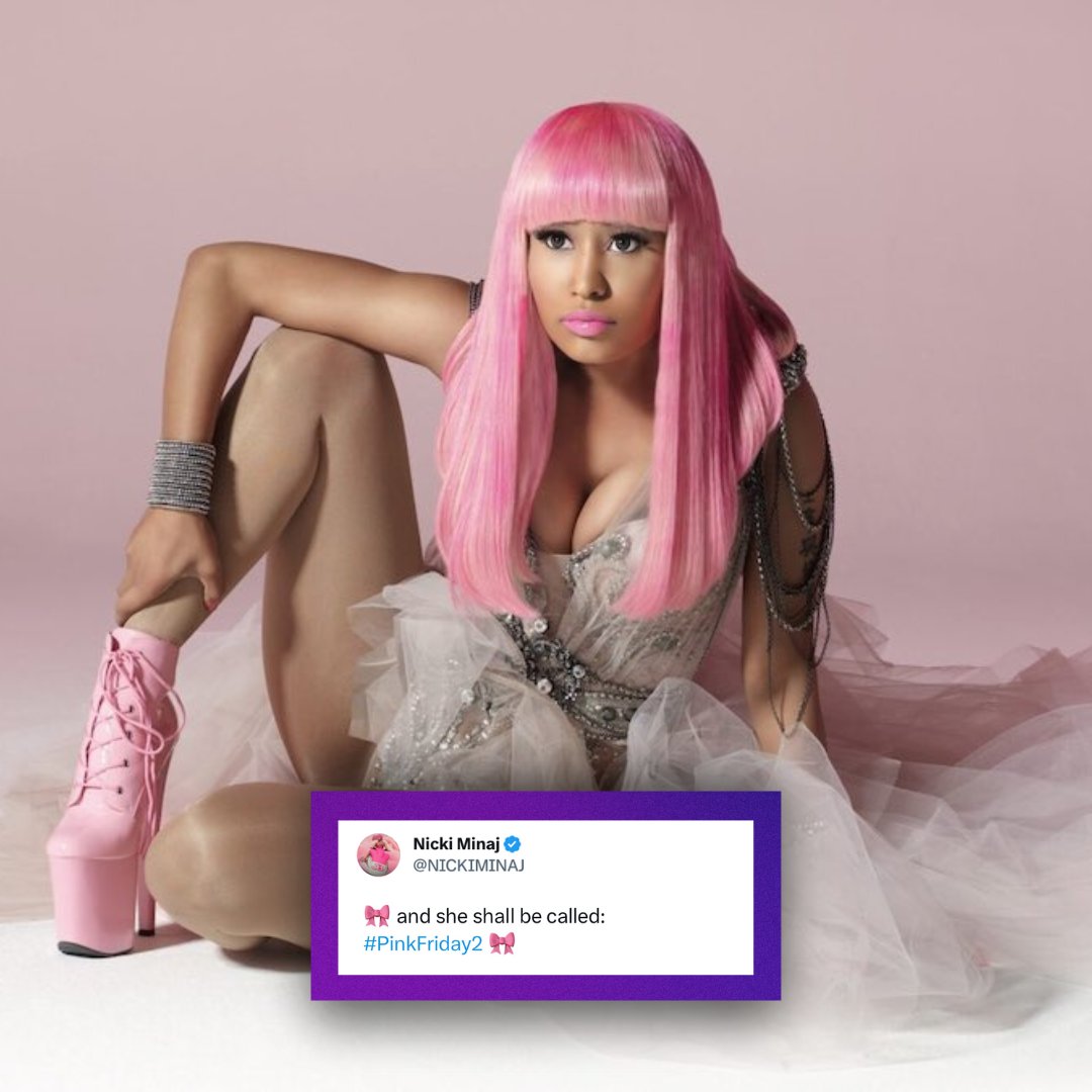 WE'RE GETTING A PINK FRIDAY 2! 🎀

@NICKIMINAJ announced the title of her upcoming album today. Barbz, are you ready? 🤩