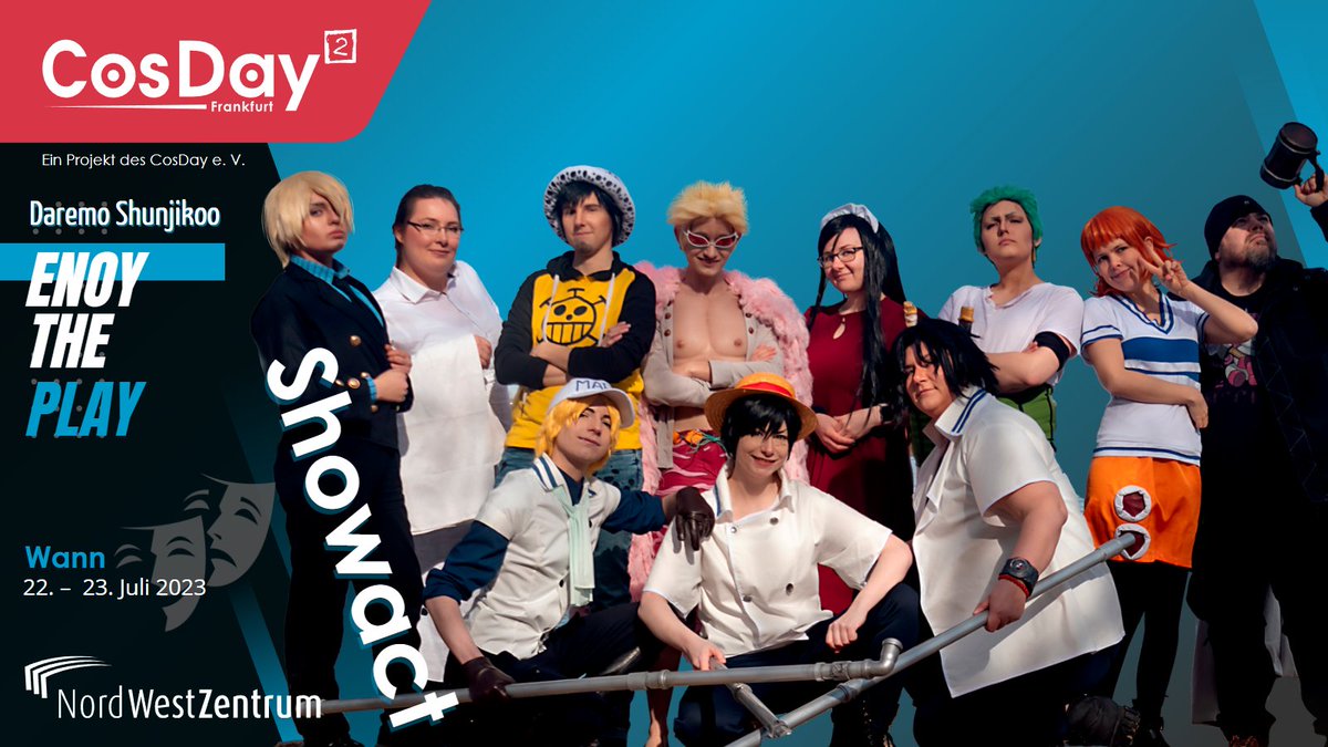Die Showgruppe Daremo Shunjikoo ist auf dem CosDay² 2023 und hat ein ganz besonderes Bühnenprogramm für euch mitgebracht.

▶️ Infos:cosday.org/2023/07/02/one…

#cosday #cosday2023 #onepiece #showgruppe #daremo_shunjikoo #anime #reise #showact #familybuisness