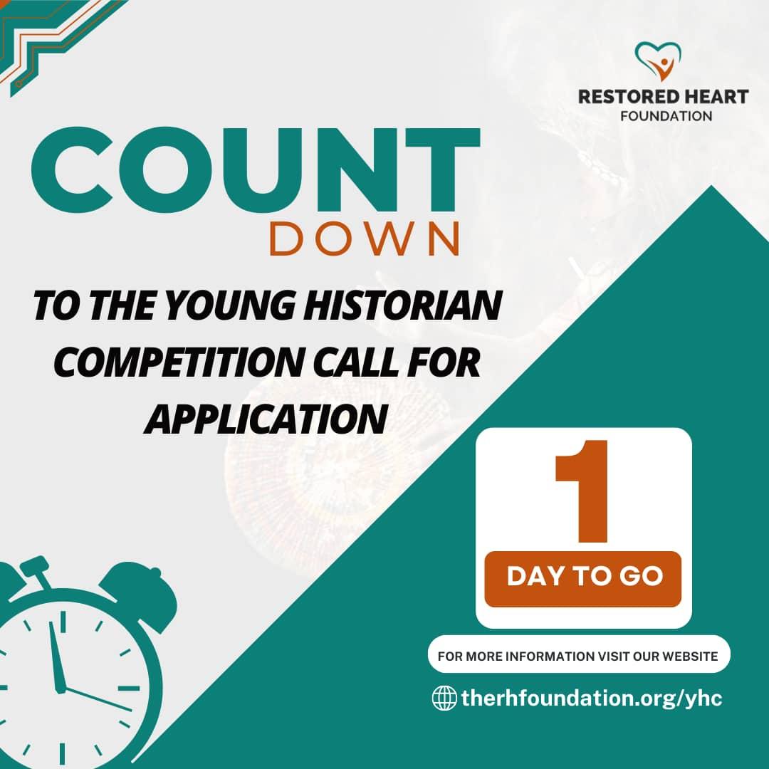 restoredheart1's tweet photo. ππππ It's almost time, get ready
Are you ready to be crowned Keeper of African History?. We advise you start brushing up your history knowledge π
#YHC2023 #restoredheartfoundation
#younghistoriancompetition #historyeducation #historycompetition #rhf #educationforall #sdg4 https://t.co/RvlFO3NoLY