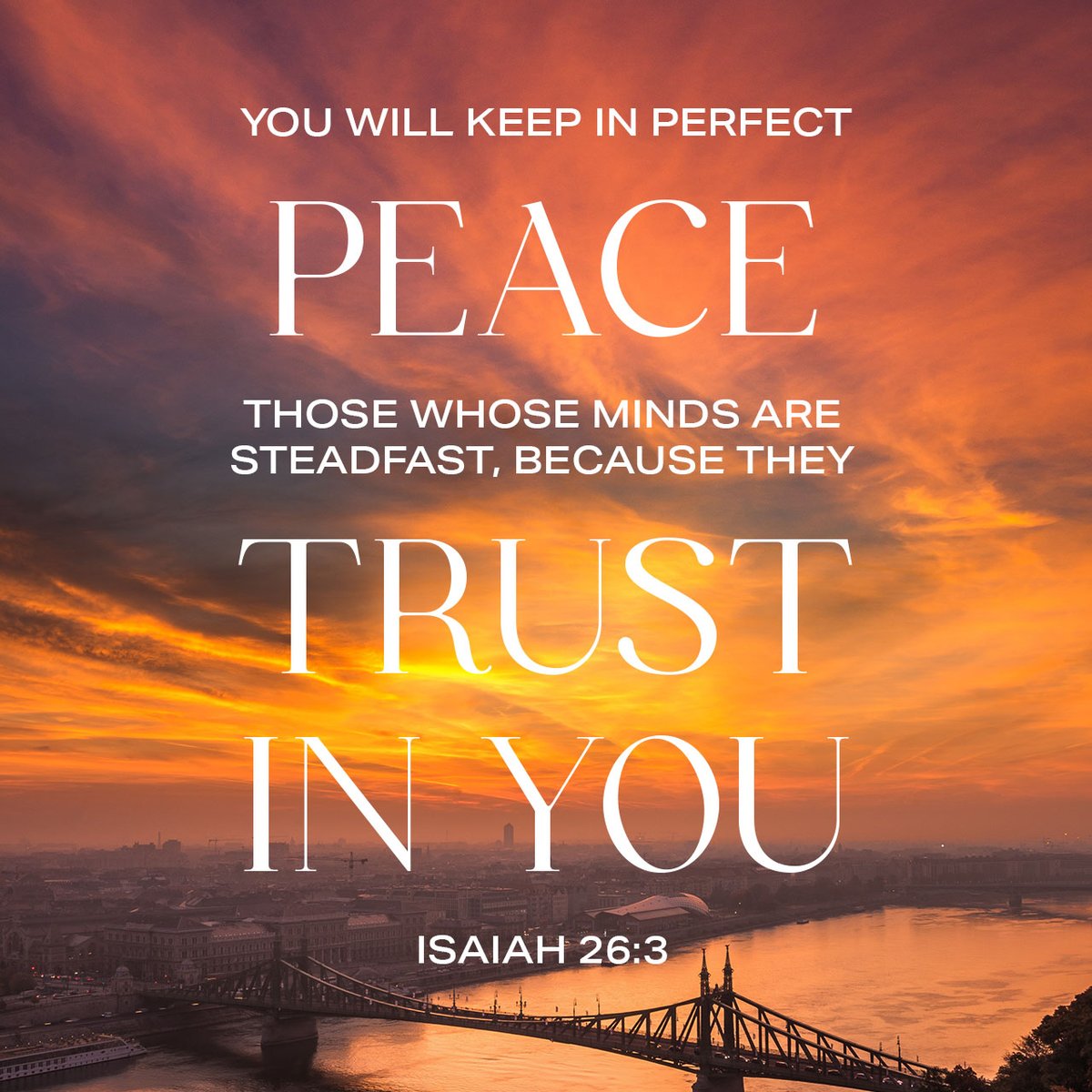 Thou wilt keep him in perfect peace, whose mind is stayed on thee: because he trusteth in thee.
Isaiah 26:3 KJV

bible.com/verse-of-the-d…