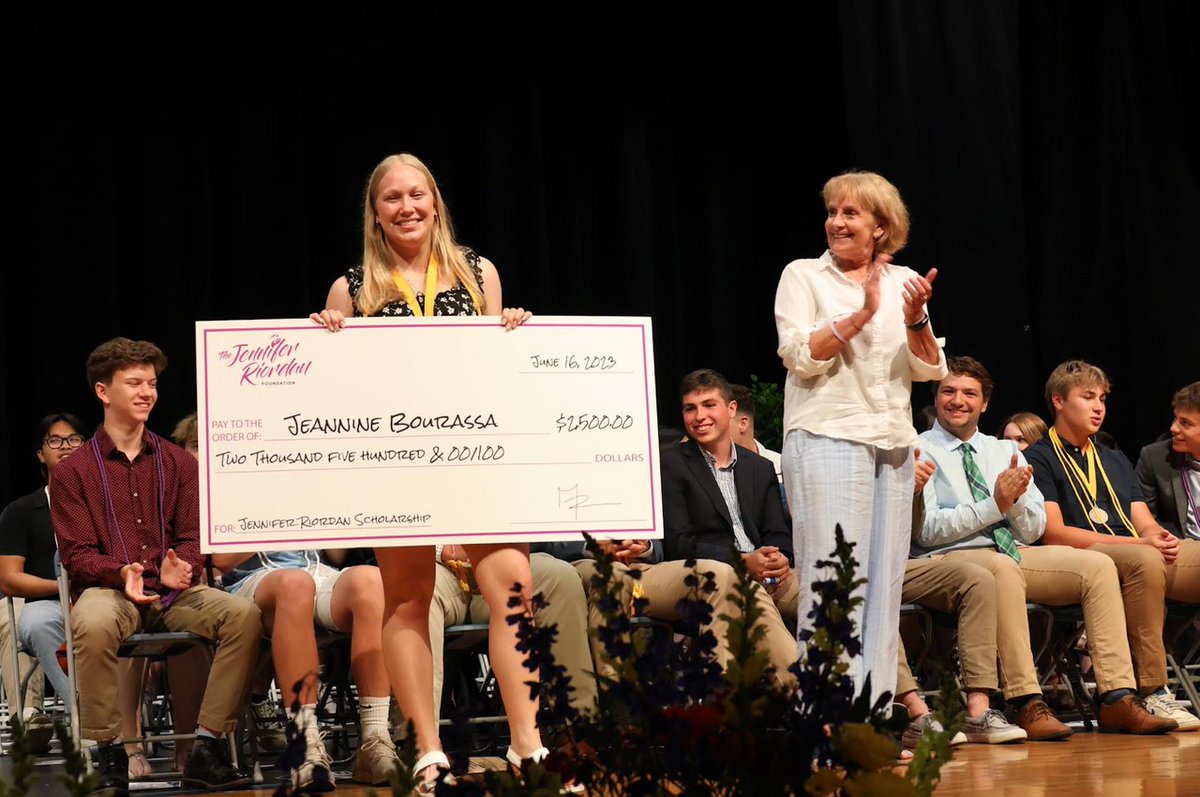 JRiordanABQ's tweet image. Congratulations to the recipient of the Jennifer Riordan Foundation scholarship award at Colchester HS, Jeannine Bourassa! This student exemplifies our mantra of always being kind, loving, caring and sharing. Congratulations again!  #SparkKindness