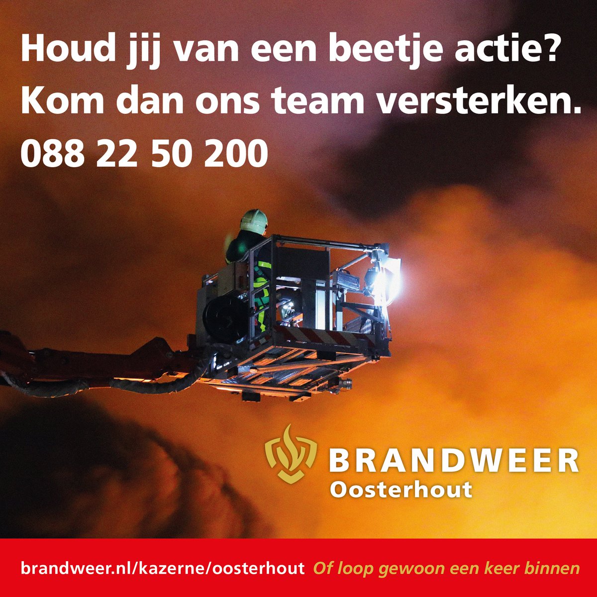We zoeken nog enthousiaste collega's. Lijkt het je wat, kom gerust een keer langs of neem contact op. <a href="/BrandweerMWB/">Brandweer MWB</a> #Oosterhout #brandweer