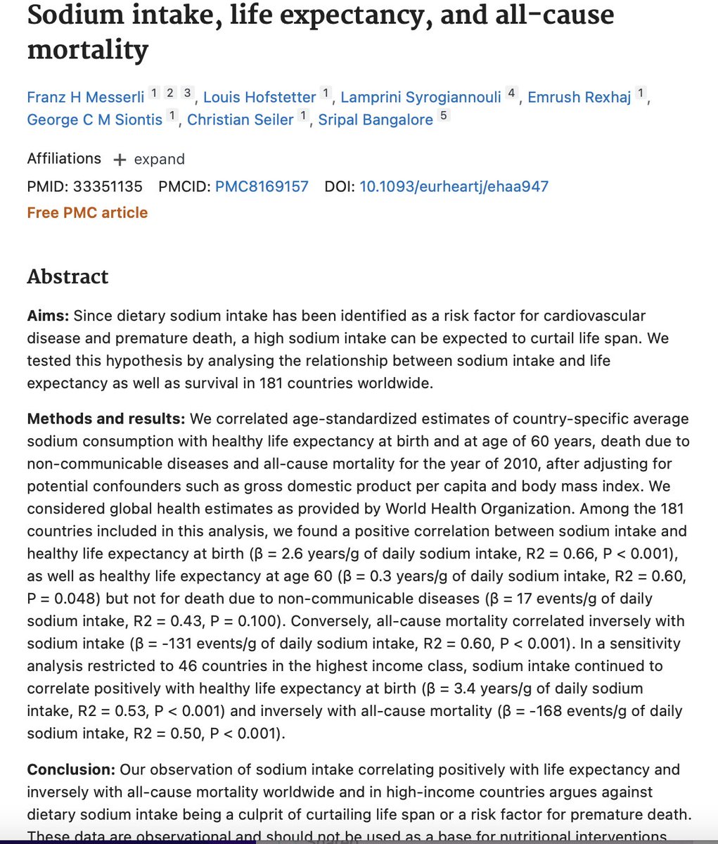 salt is one of the most beneficial compounds in the world

it is the master electrolyte, key to retaining magnesium & potassium. it also helps to lower aldosterone, ramp up metabolic rate, increase hydration. Salt intake is associated with lower mortality.

Eat up