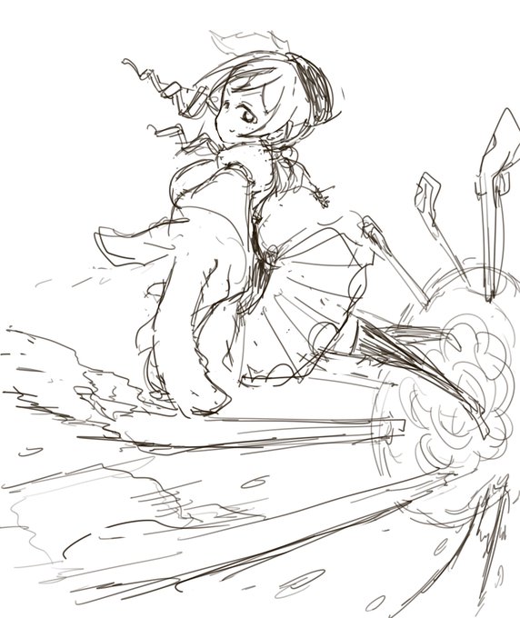 こういうギューってした構図好きでいっぱい描いちゃうね 