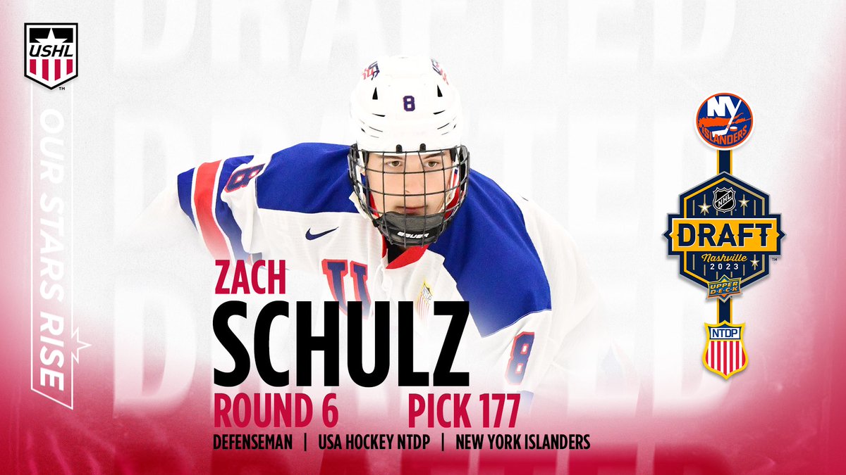 Congratulations to Zach Schulz for being selected with the 177th overall pick in the sixth round of the 2023 NHL Draft by the <a href="/NYIslanders/">New York Islanders</a> ‼️